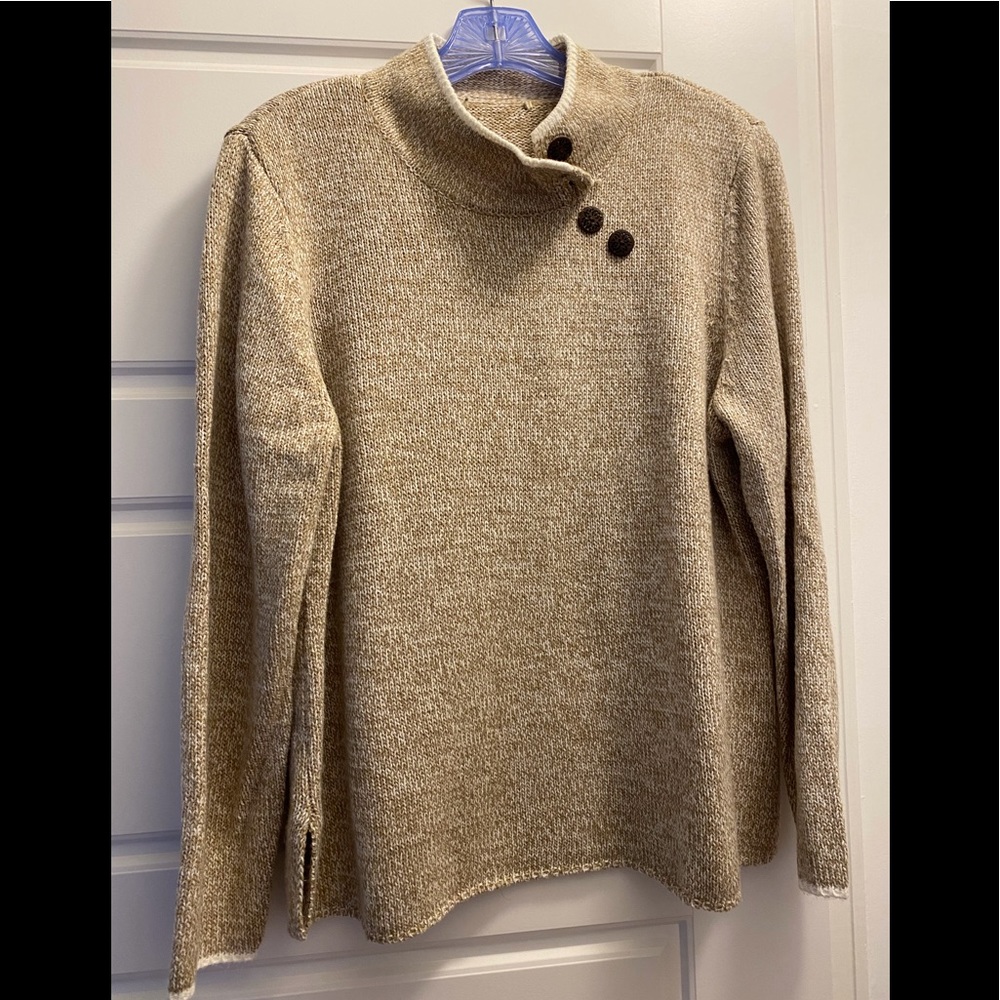 Appleseed’s Marled Henley sweater, size PXL